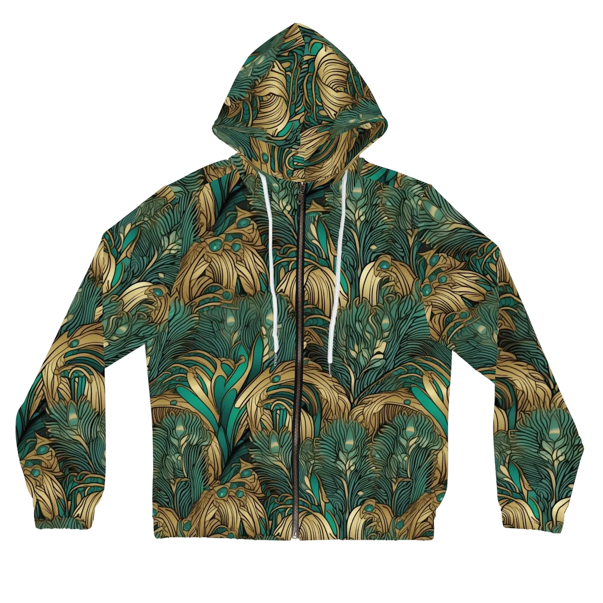 Art Nouveau Canopy on Women's Full-Zip Hoodie — Front