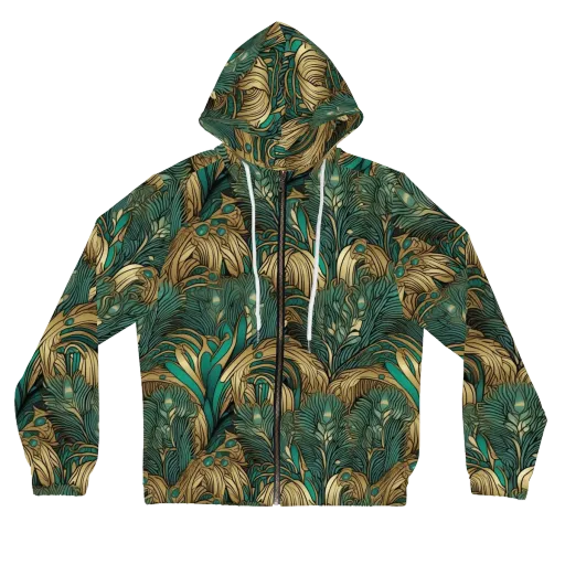 Art Nouveau Canopy on a Women's Full-Zip Hoodie