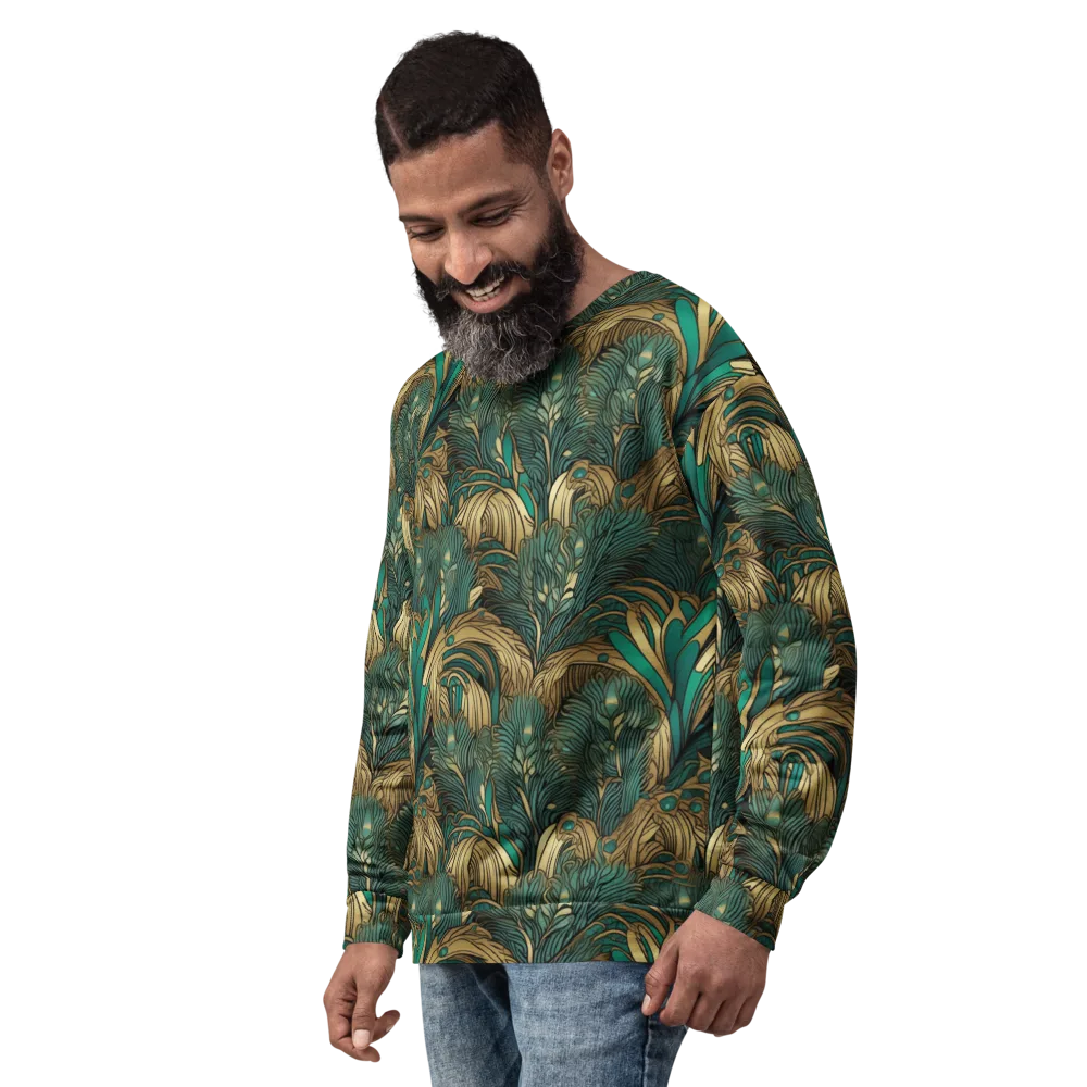 Art Nouveau Canopy on Sweatshirt — Left Front