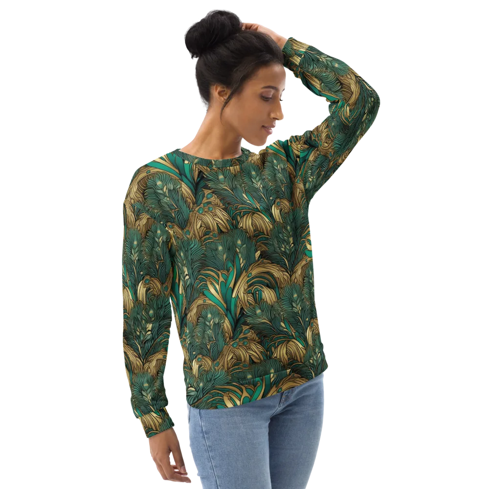Art Nouveau Canopy on Sweatshirt — Right Front