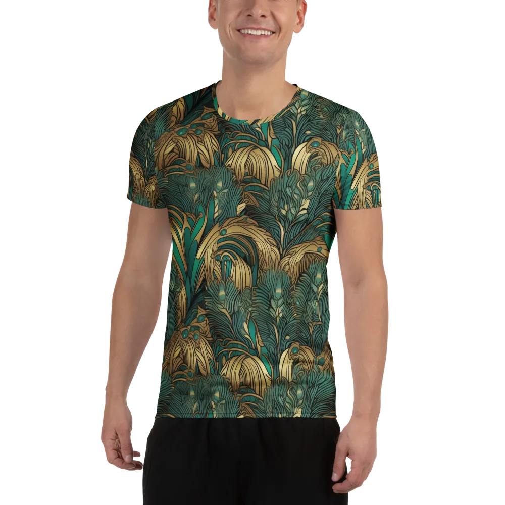 Art Nouveau Canopy on Men's Athletic T-Shirt — Front