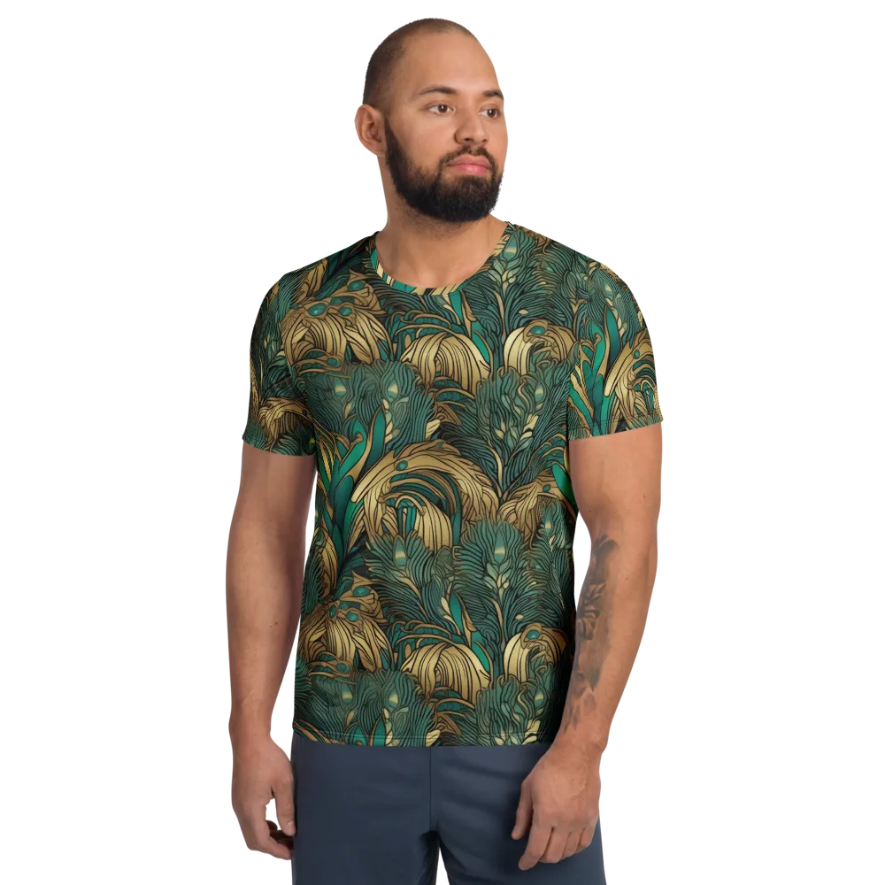 Art Nouveau Canopy on Men's Athletic T-Shirt — Front