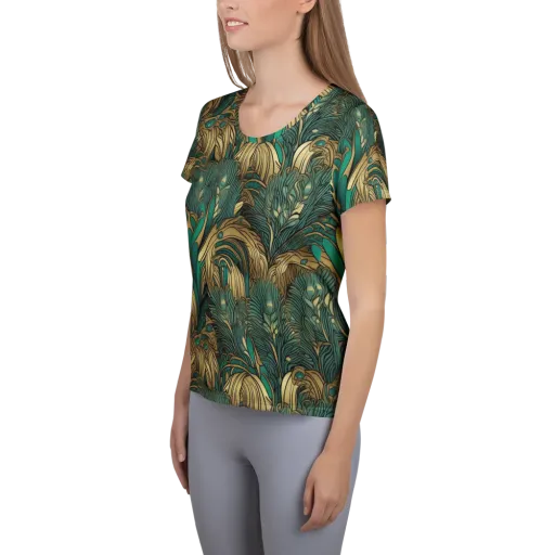 Art Nouveau Canopy on a Women's Athletic T-Shirt