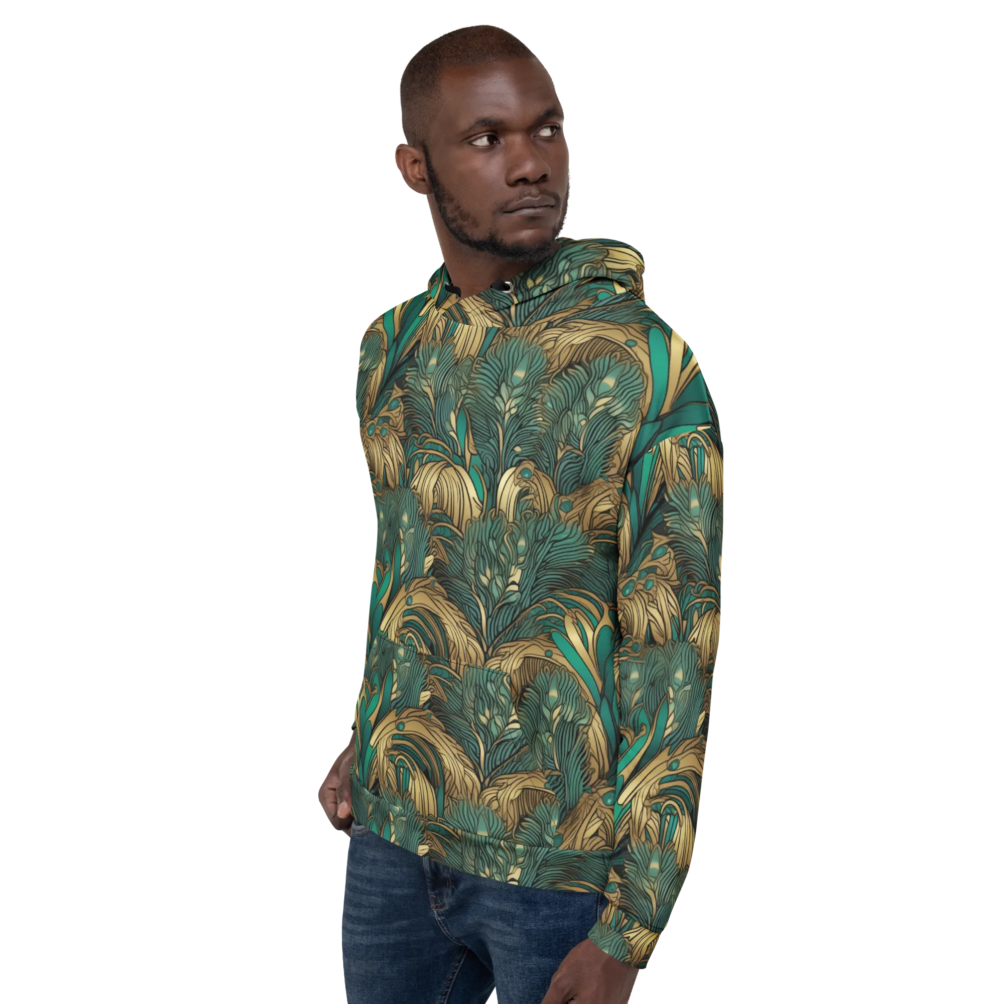 Art Nouveau Canopy on Hoodie — Left