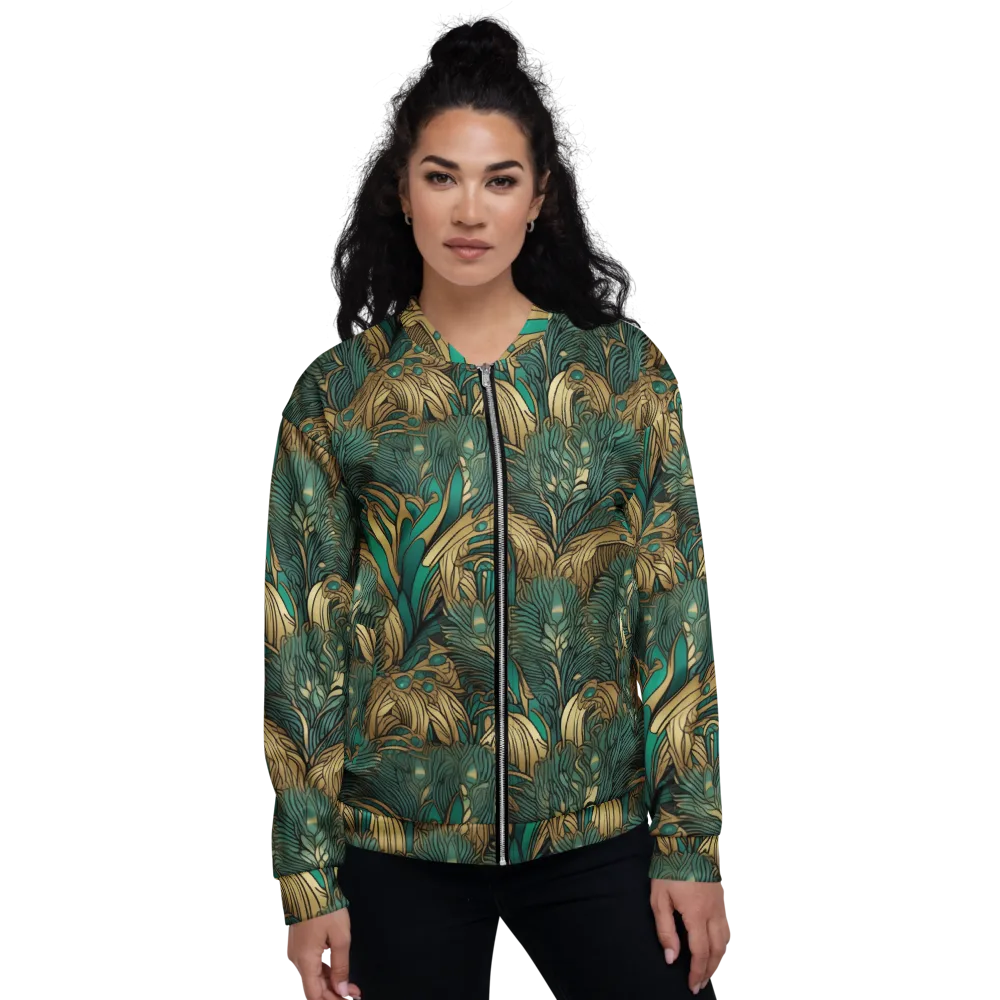 Art Nouveau Canopy on Bomber Jacket — Front