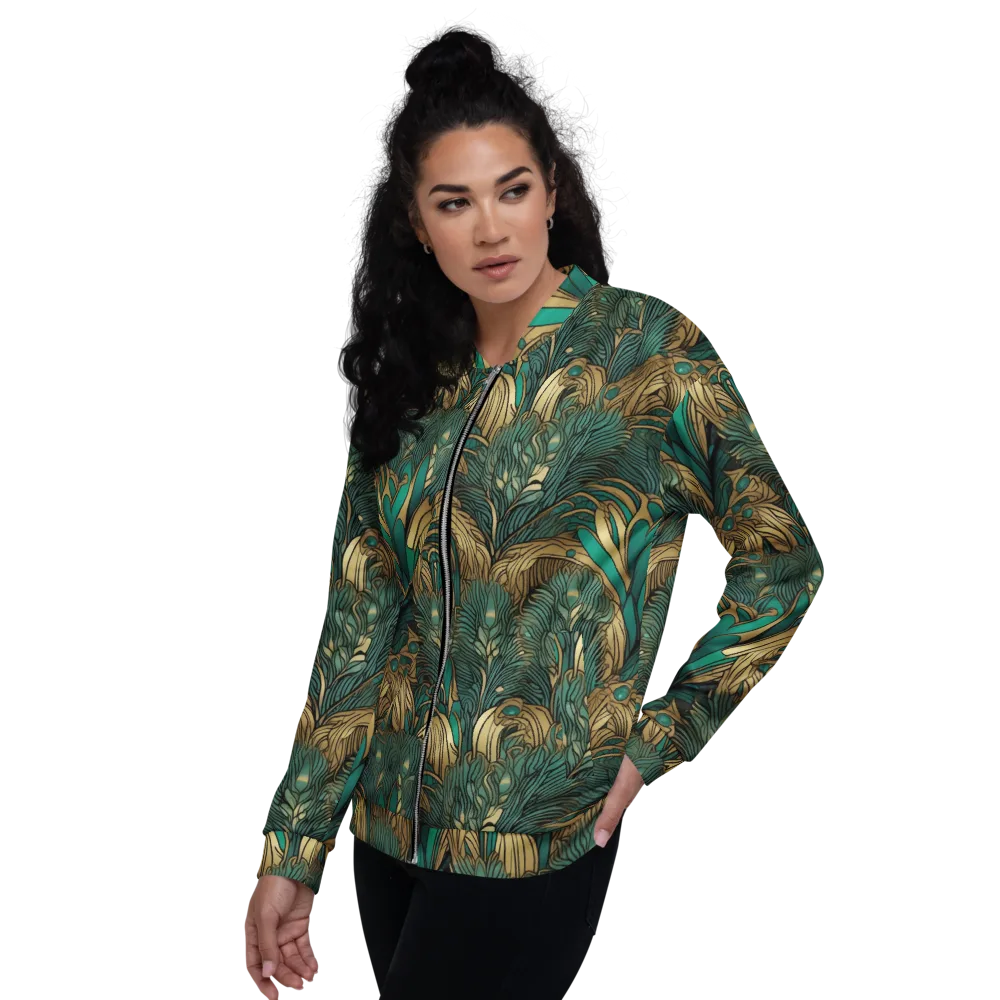 Art Nouveau Canopy on Bomber Jacket — Left