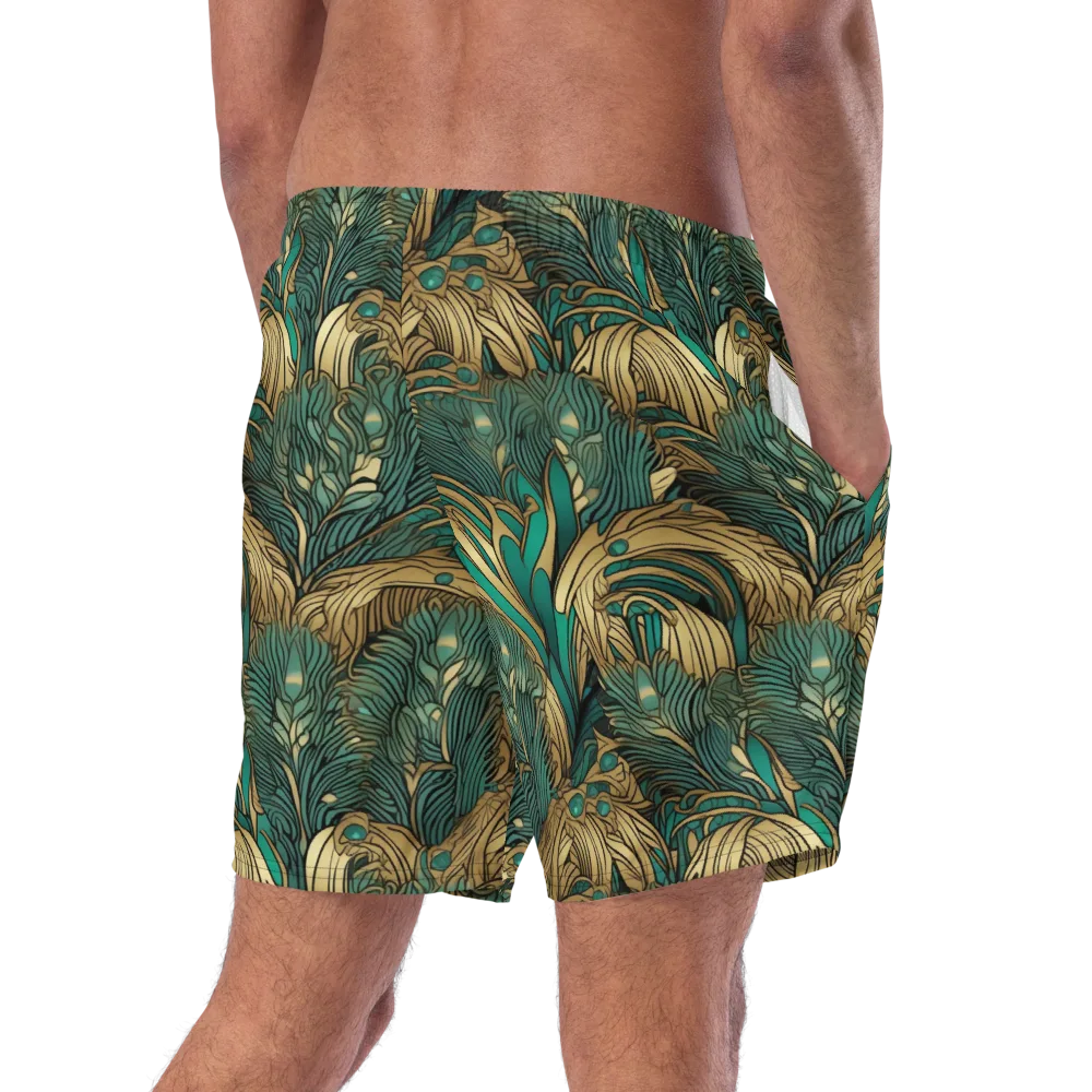 Art Nouveau Canopy on Swim Trunks — Right Back