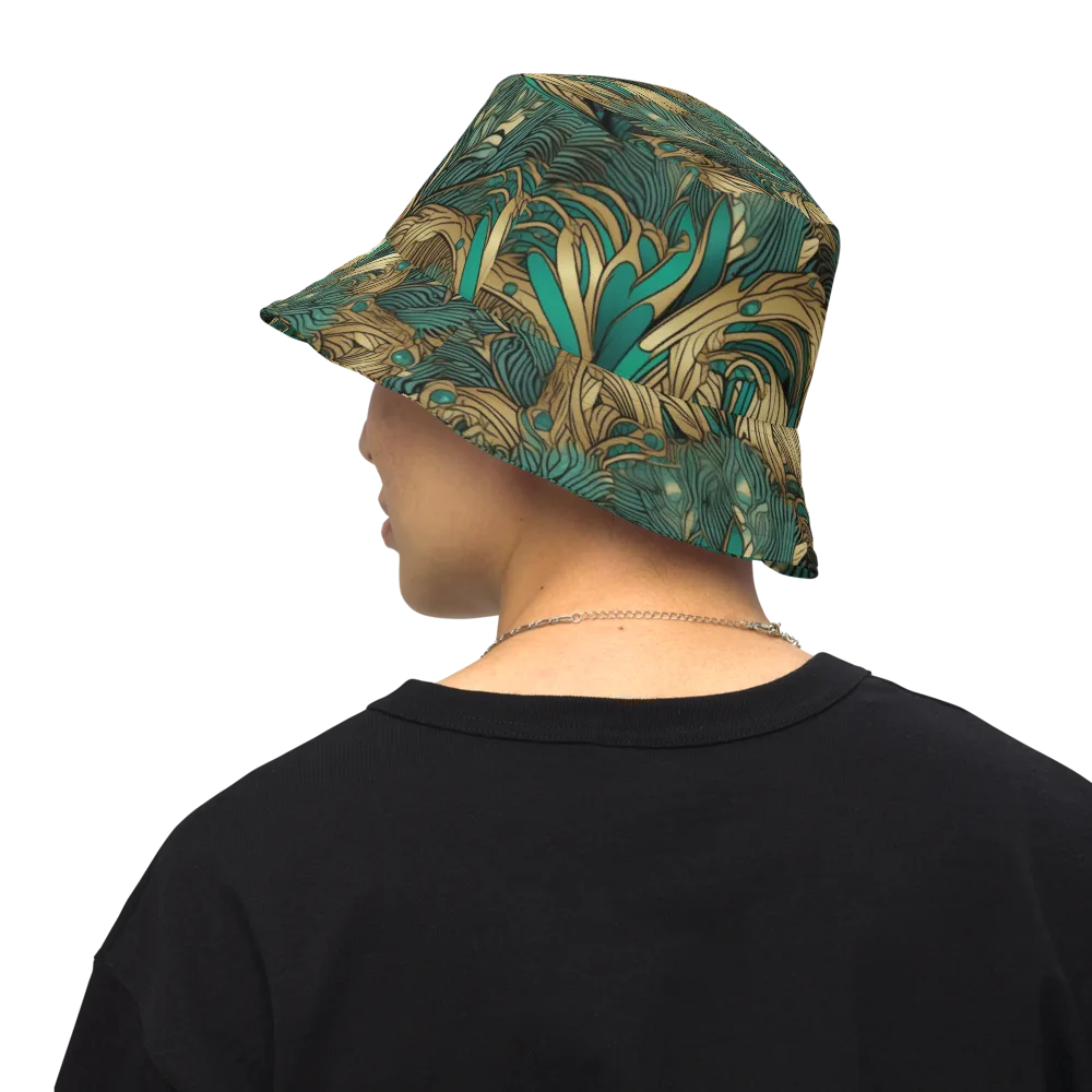 Art Nouveau Canopy on Reversible Bucket Hat — Back Inside