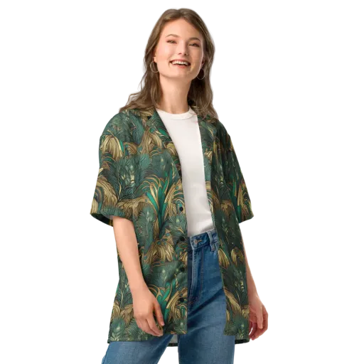 Art Nouveau Canopy on a Button Shirt