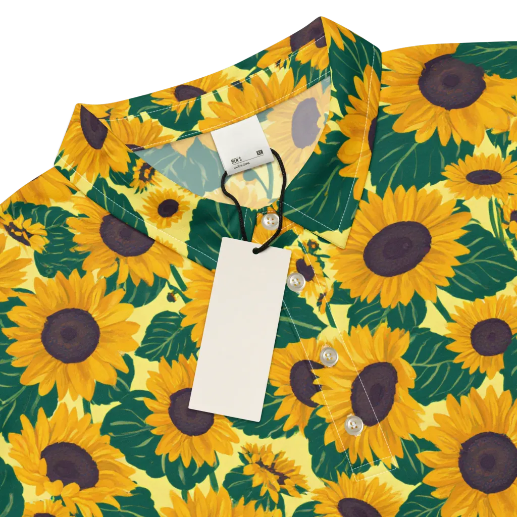 Sunlit Sunflower on Men's Slim Fit Polo Shirt — Product details