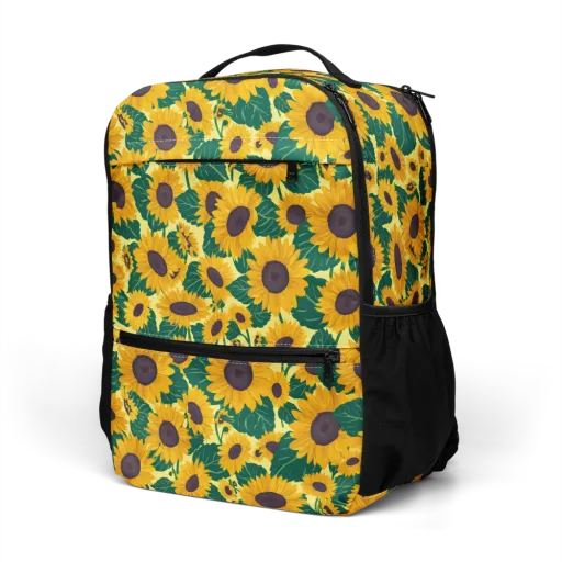 Sunlit Sunflower on a Utility Backpack