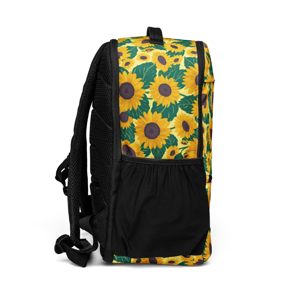 Sunlit Sunflower on Utility Backpack — Right