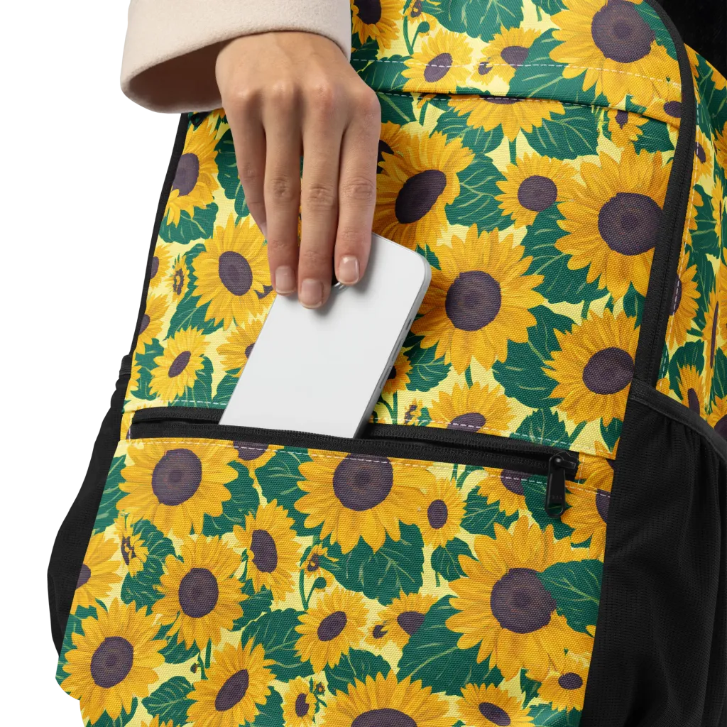 Sunlit Sunflower on Utility Backpack — Product details