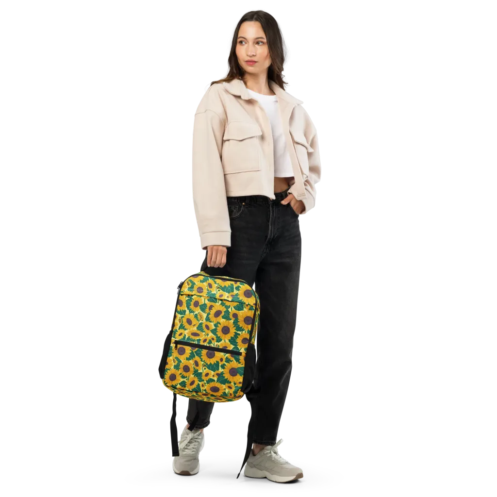 Sunlit Sunflower on Utility Backpack — Front