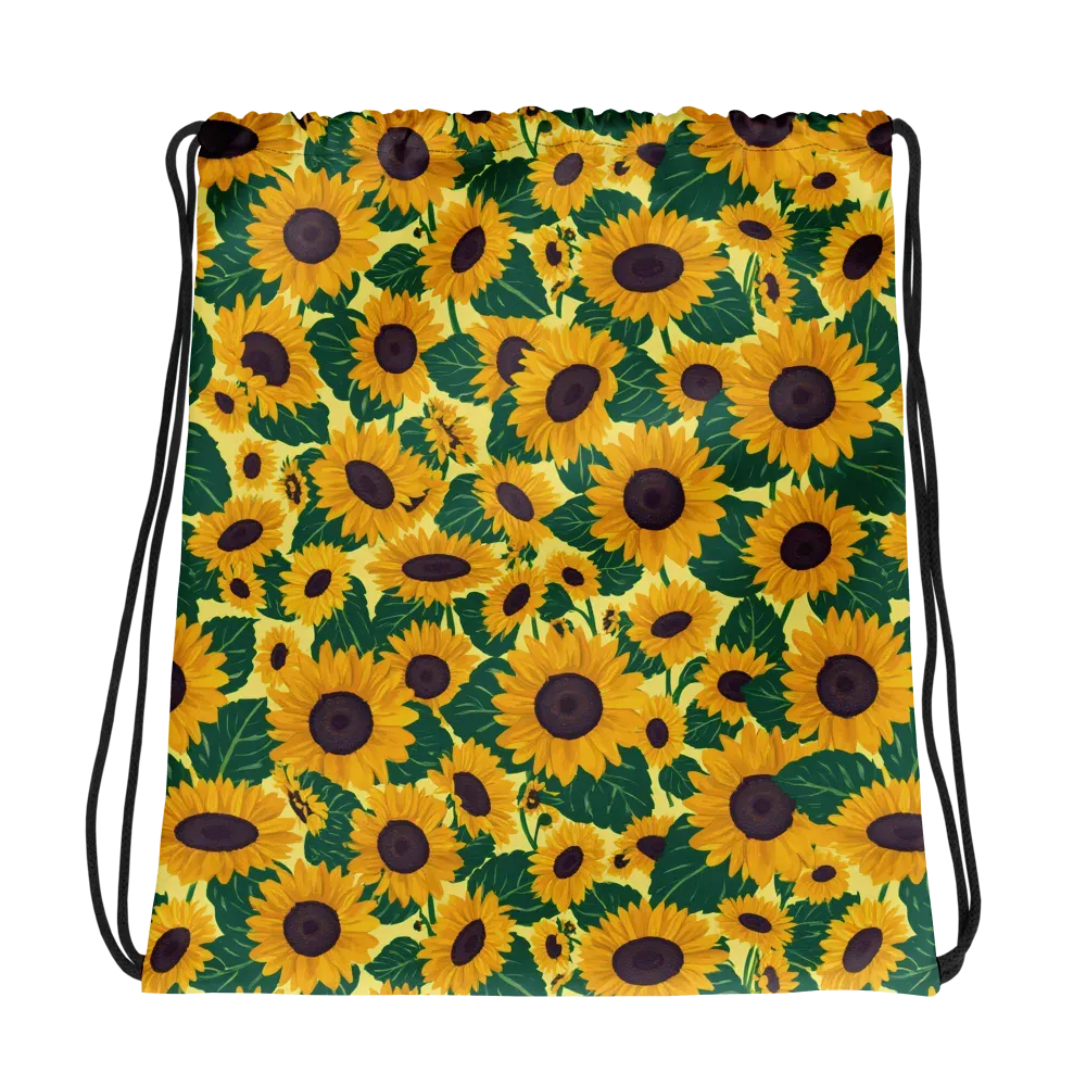 Sunlit Sunflower on Drawstring Bag — Photo
