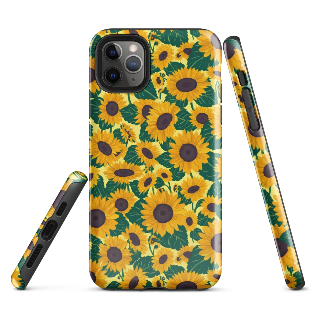 Sunlit Sunflower on Tough Case for iPhone® — Front