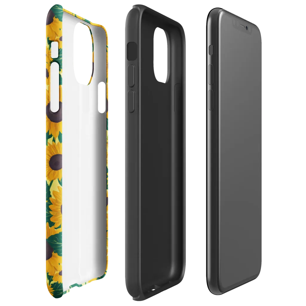Sunlit Sunflower on Tough Case for iPhone® — Right