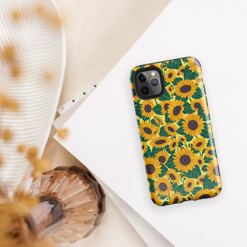 Sunlit Sunflower on Tough Case for iPhone® — Front