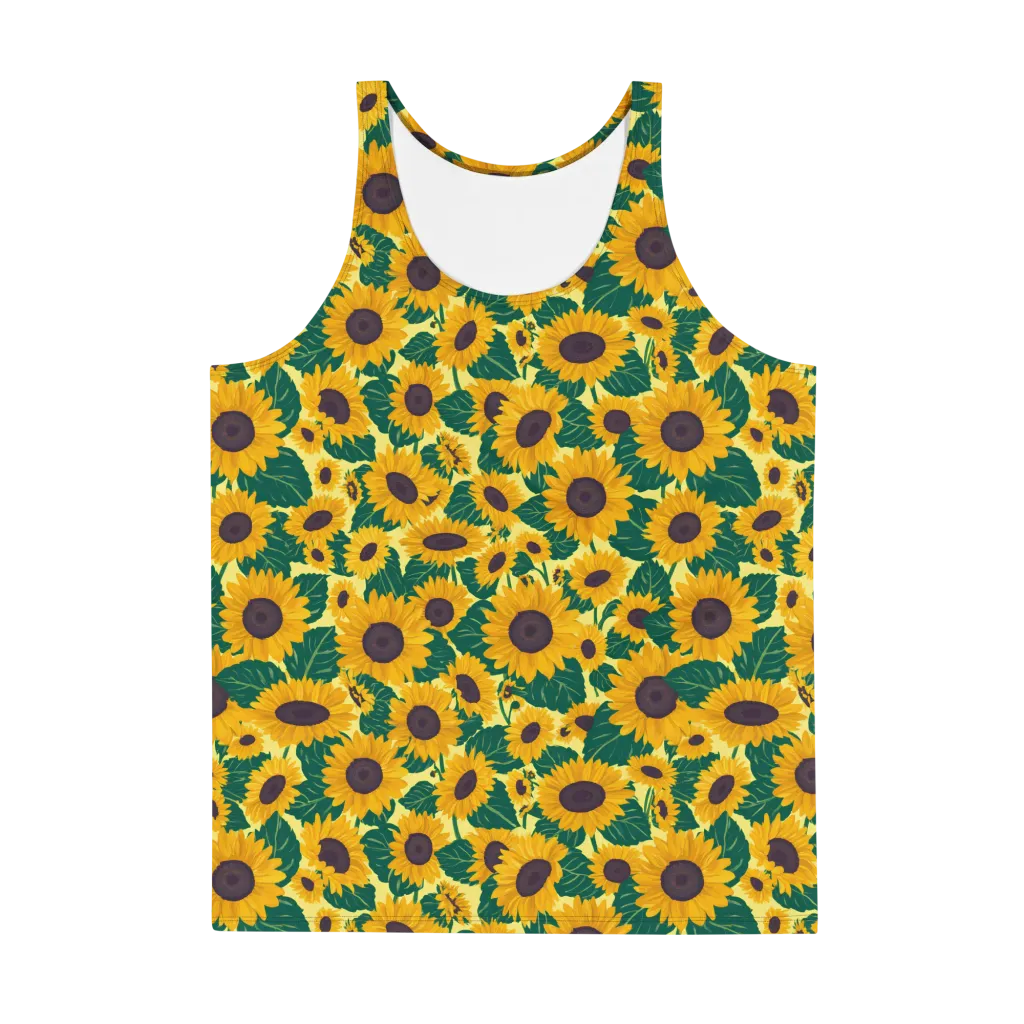 Sunlit Sunflower on Men's Tank Top — Front