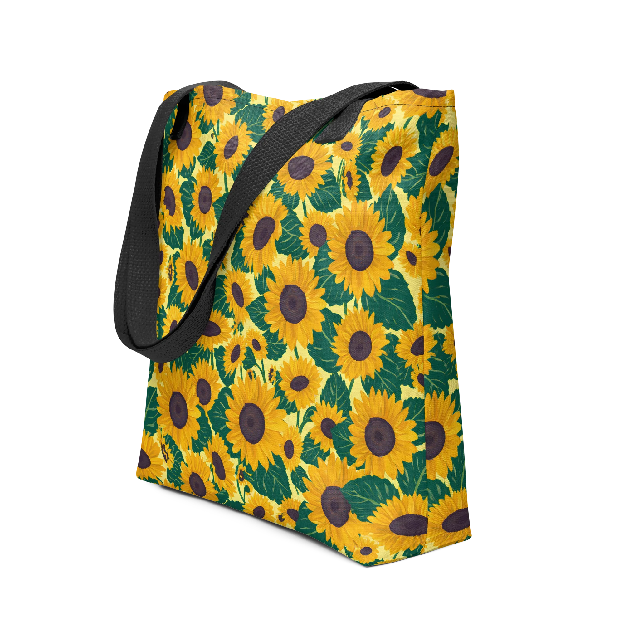 Sunlit Sunflower on Tote Bag — Front