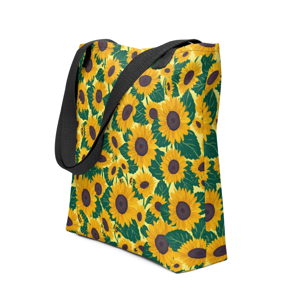 Sunlit Sunflower on Tote Bag — Front