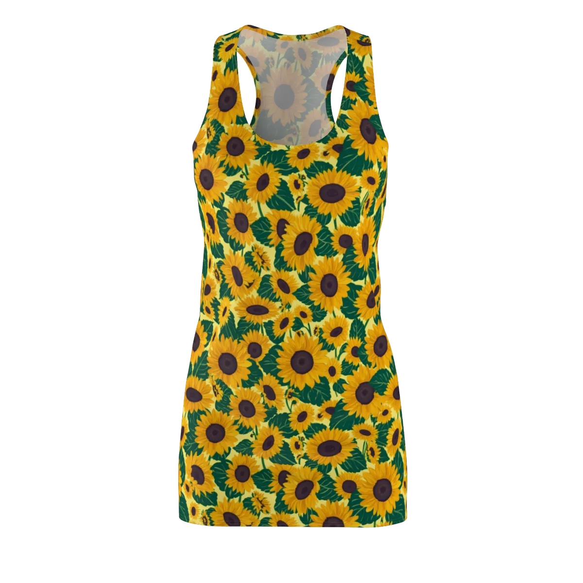 Sunlit Sunflower on Racerback Dress — Front