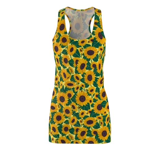 Sunlit Sunflower on a Racerback Dress