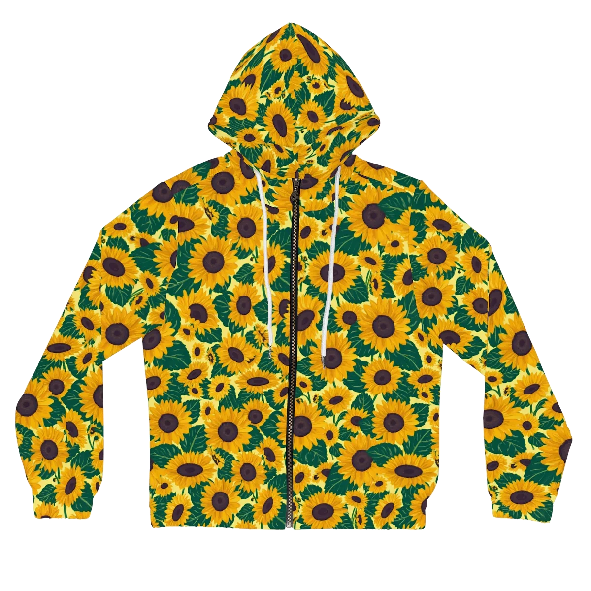 Sunlit Sunflower on Women's Full-Zip Hoodie — Front