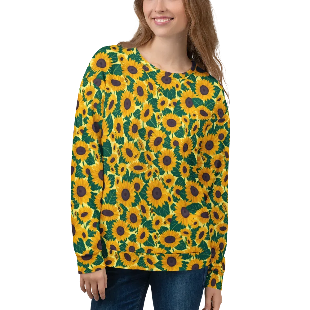 Sunlit Sunflower on Sweatshirt — Front