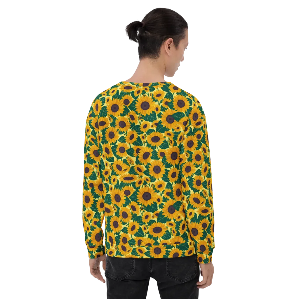 Sunlit Sunflower on Sweatshirt — Back
