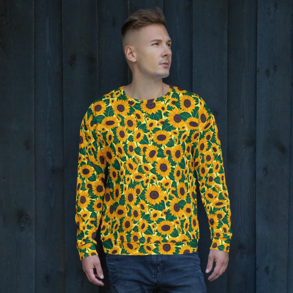 Sunlit Sunflower on Sweatshirt — Front