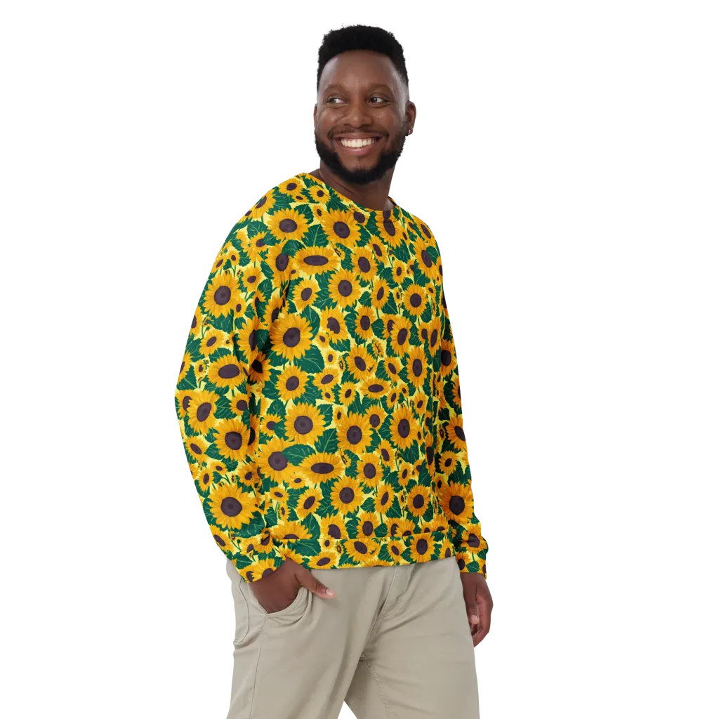 Sunlit Sunflower on Sweatshirt — Front