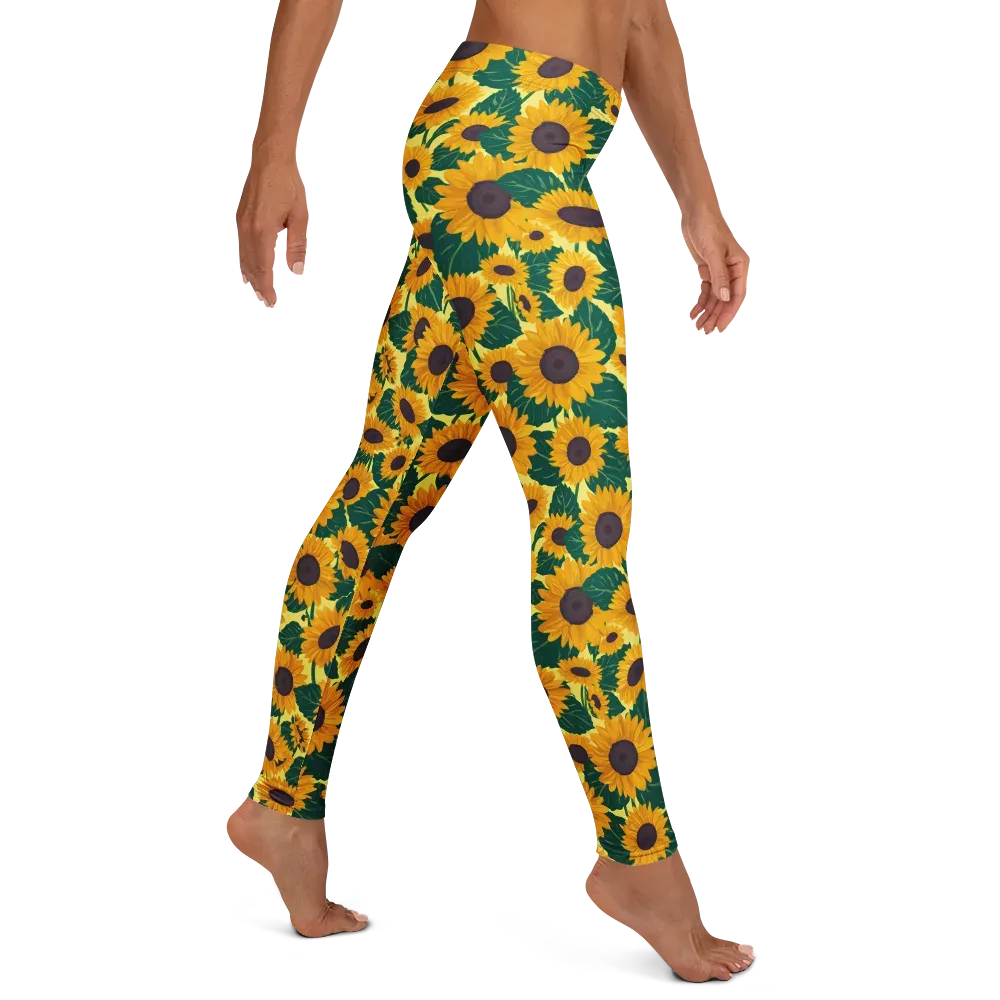 Sunlit Sunflower on Leggings — Right