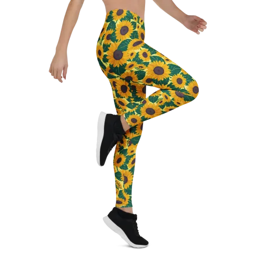Sunlit Sunflower on a Leggings