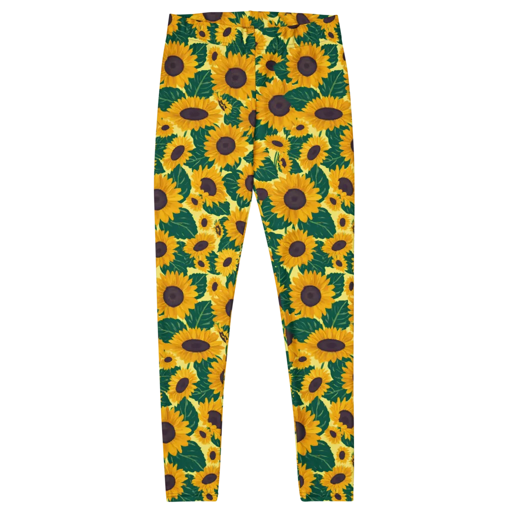 Sunlit Sunflower on Leggings — Front