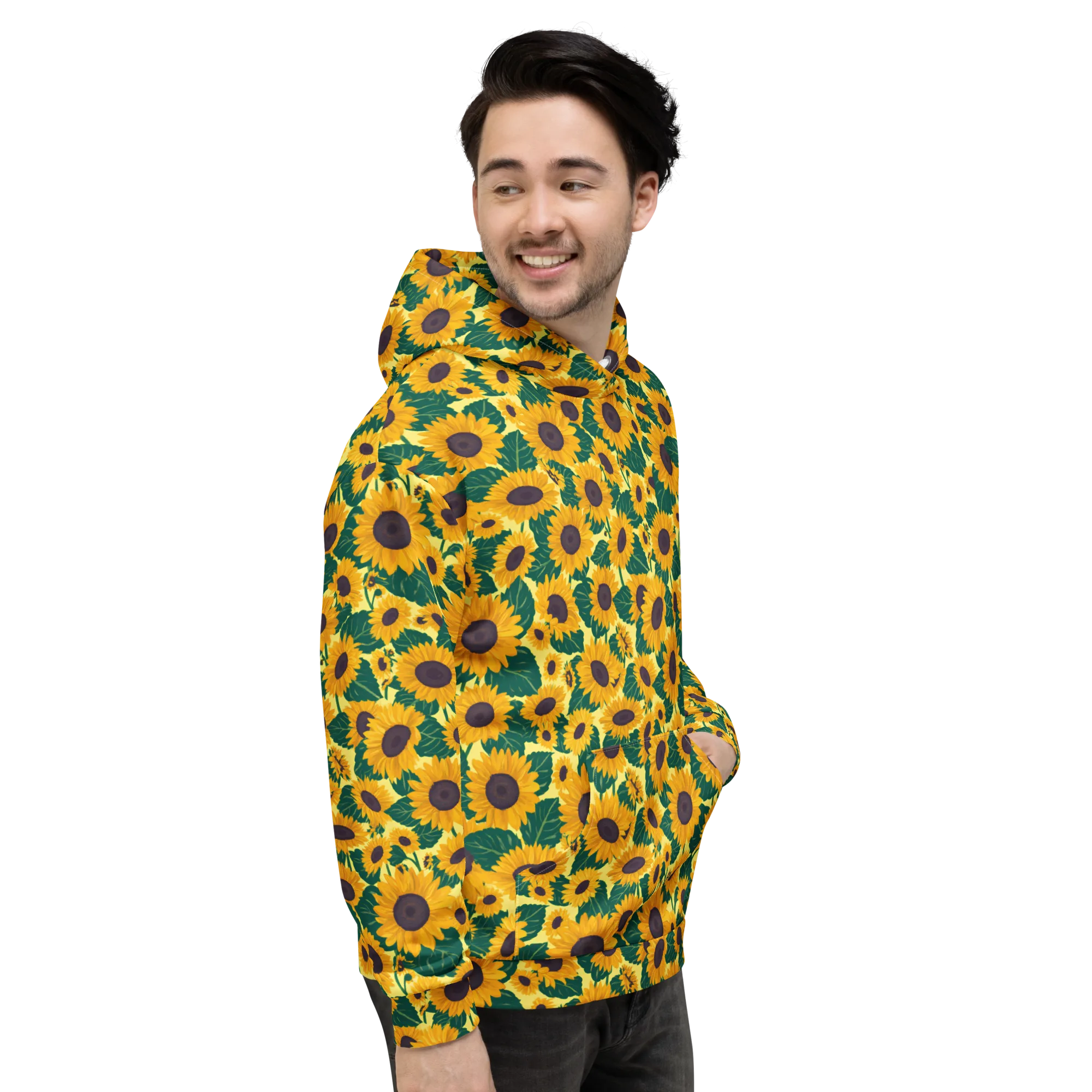 Sunlit Sunflower on Hoodie — Right
