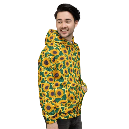 Sunlit Sunflower on a Hoodie
