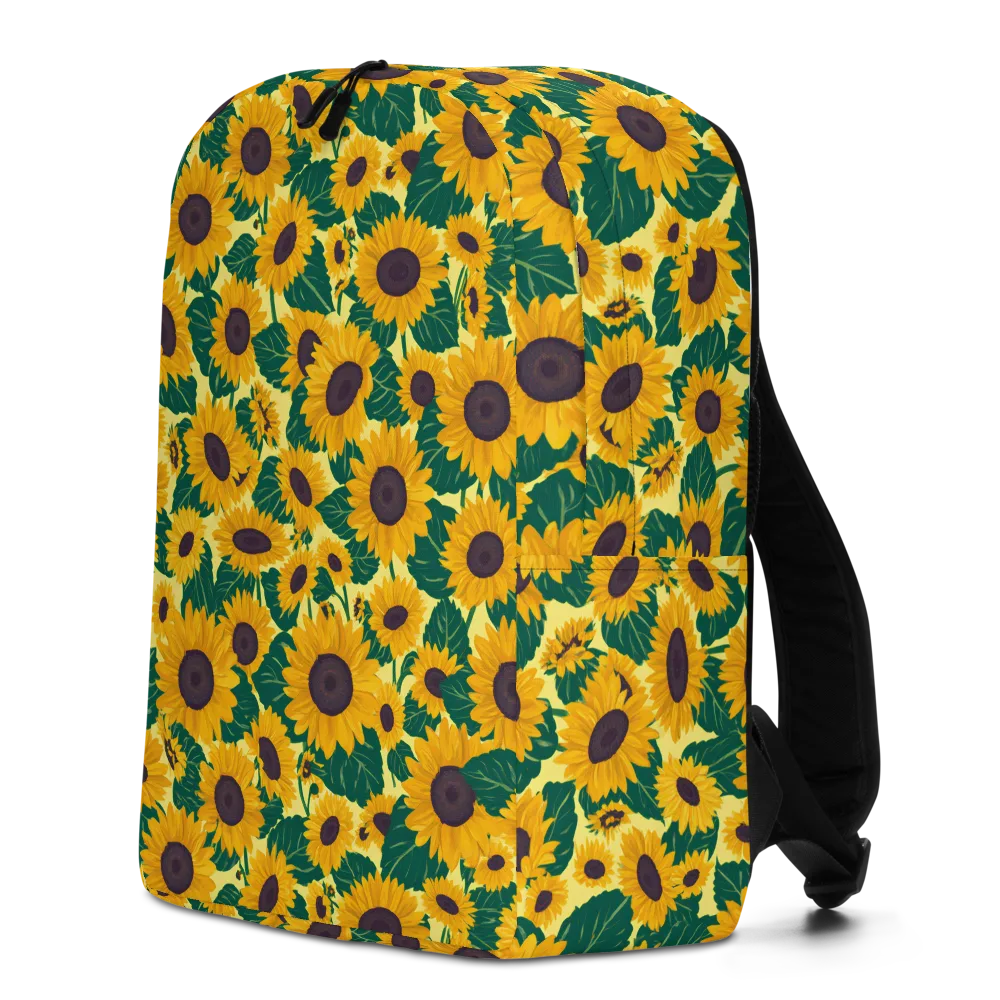 Sunlit Sunflower on Minimalist Backpack — Left
