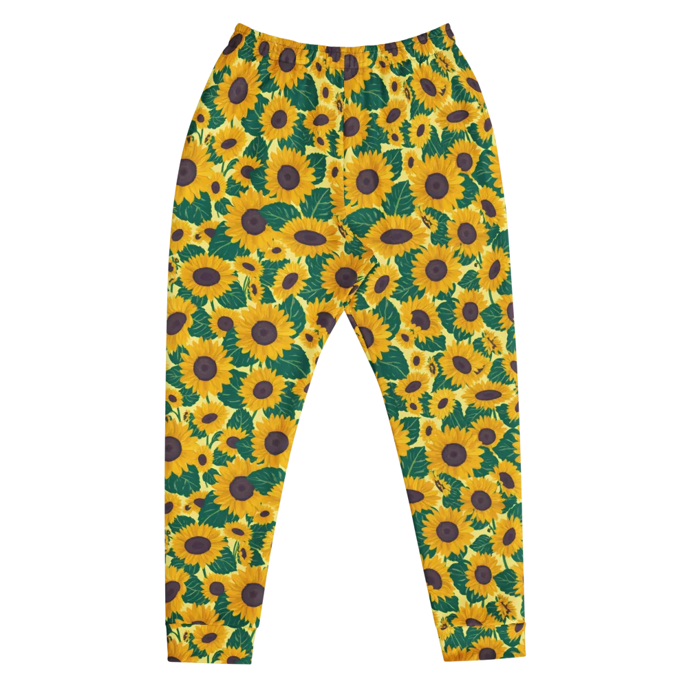 Sunlit Sunflower on Men's Joggers — Front