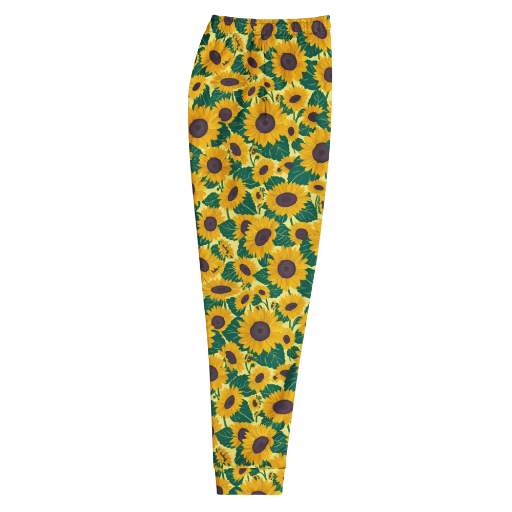 Sunlit Sunflower on Men's Joggers — Right