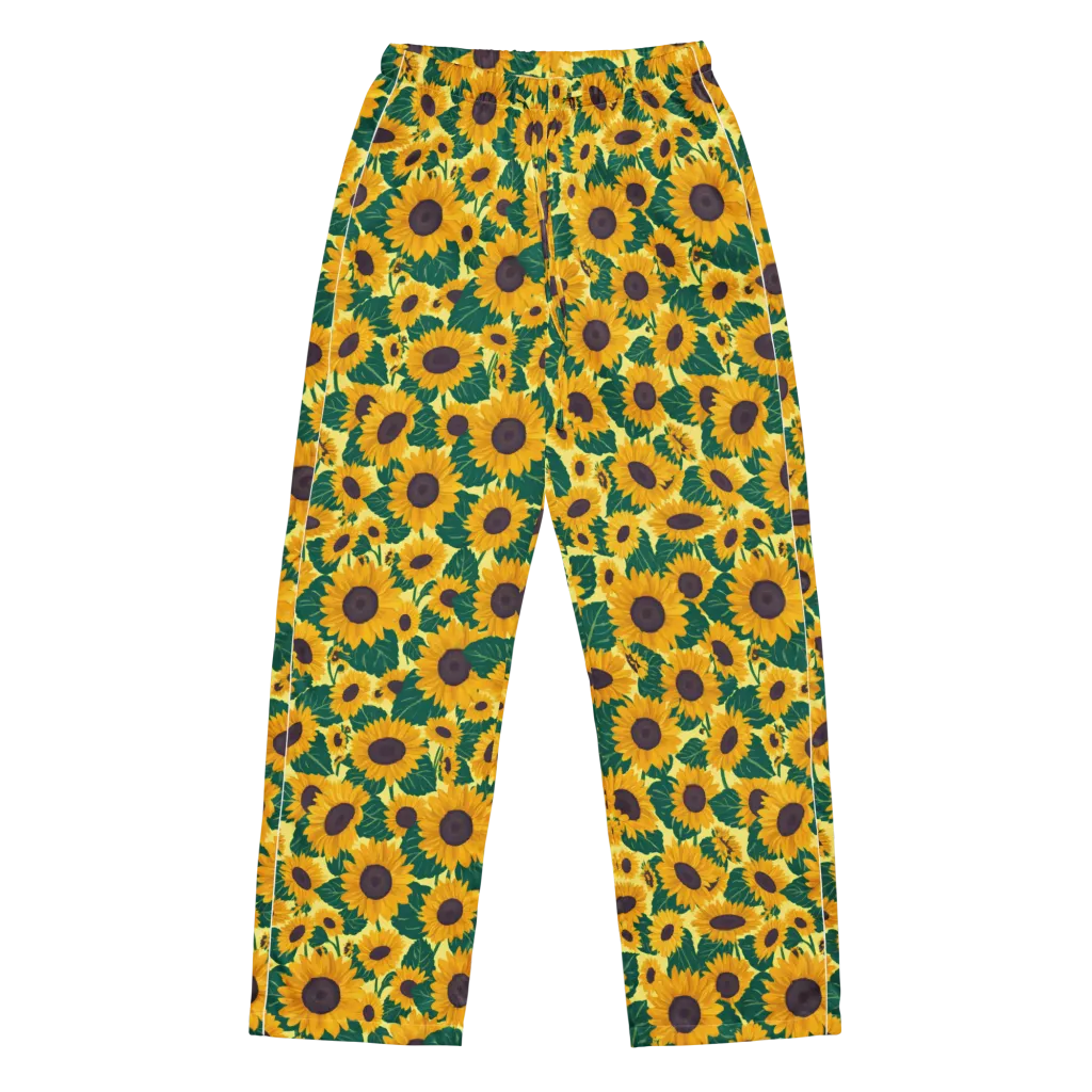 Sunlit Sunflower on Women's Pajama Pants — Front