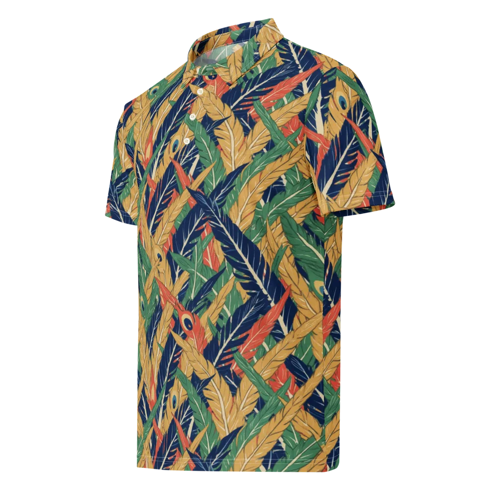 Plume Parade on Men's Slim Fit Polo Shirt — Left Front
