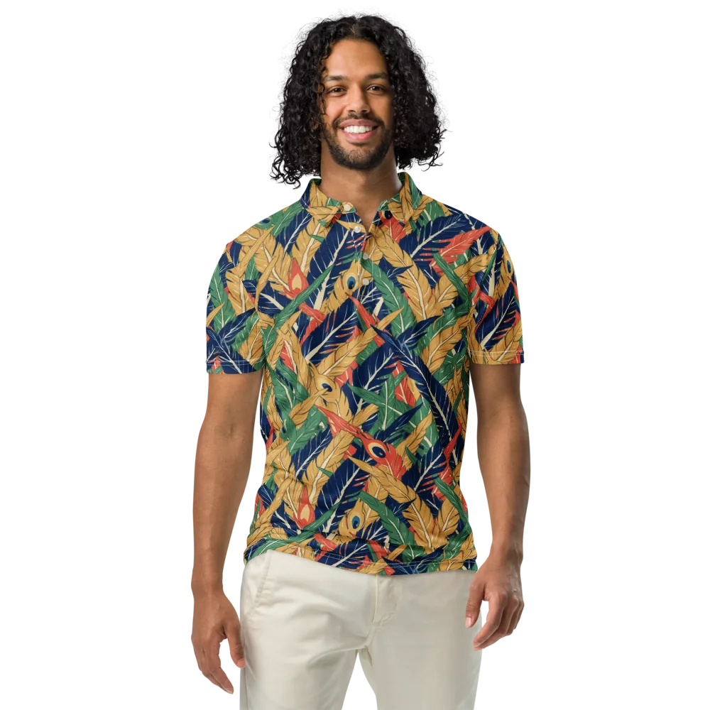 Plume Parade on Men's Slim Fit Polo Shirt — Front
