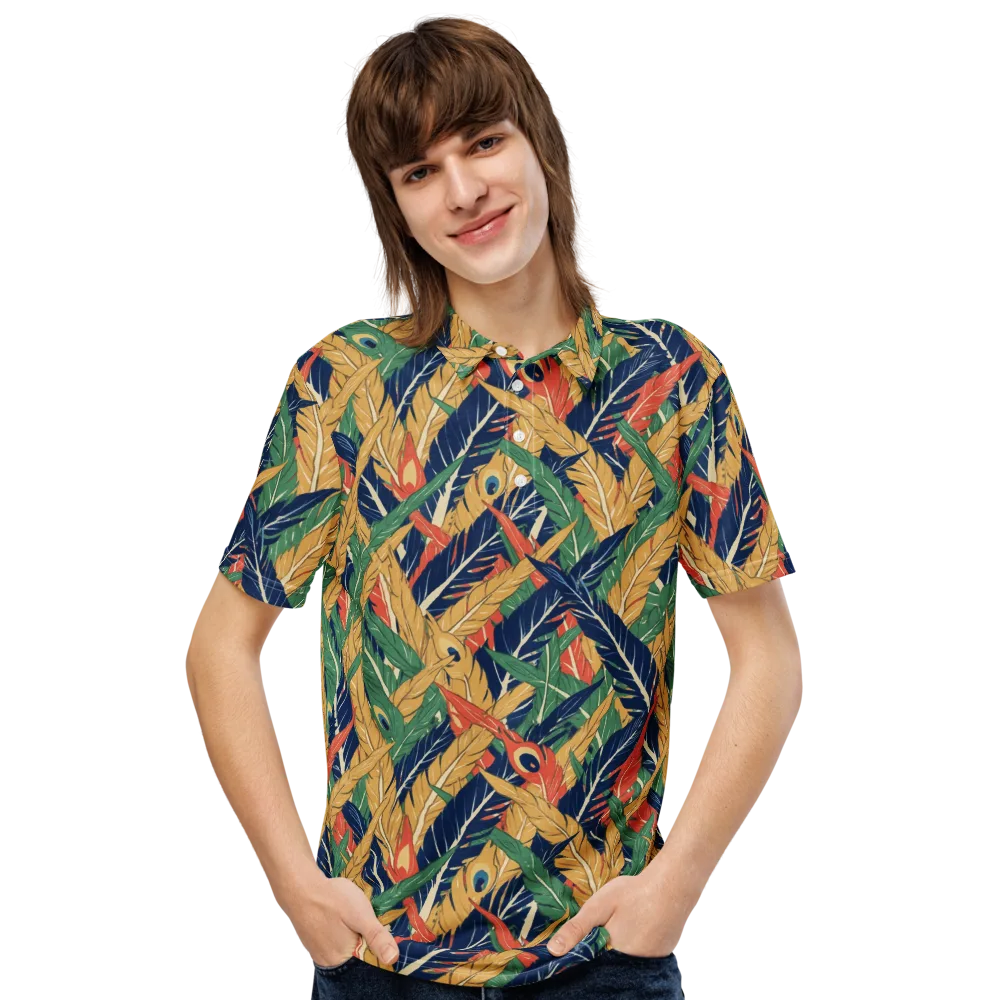 Plume Parade on Men's Slim Fit Polo Shirt — Front