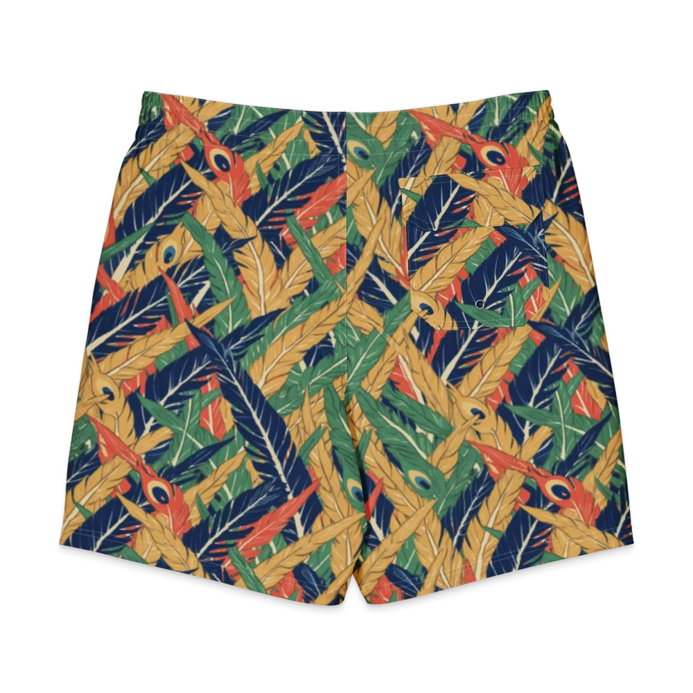 Plume Parade on Men's Board Shorts — Back