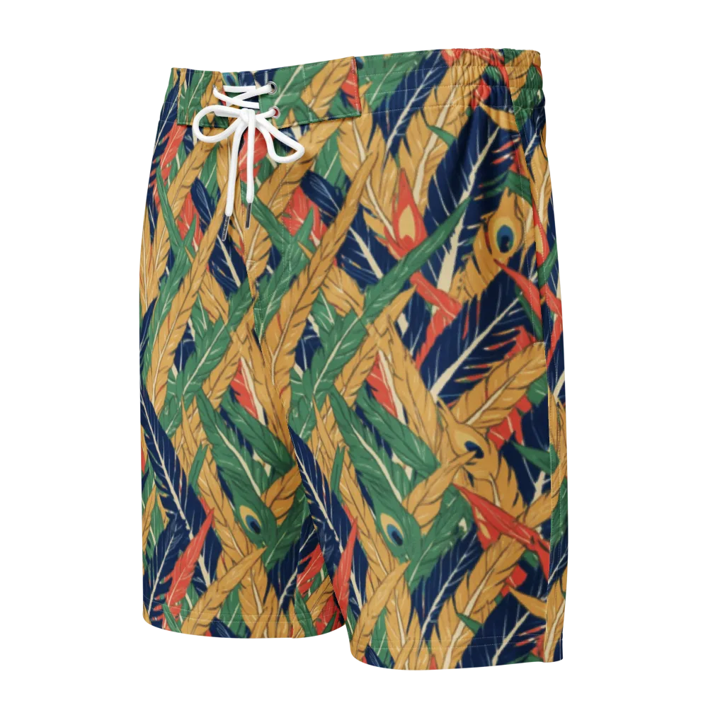 Plume Parade on Men's Board Shorts — Front