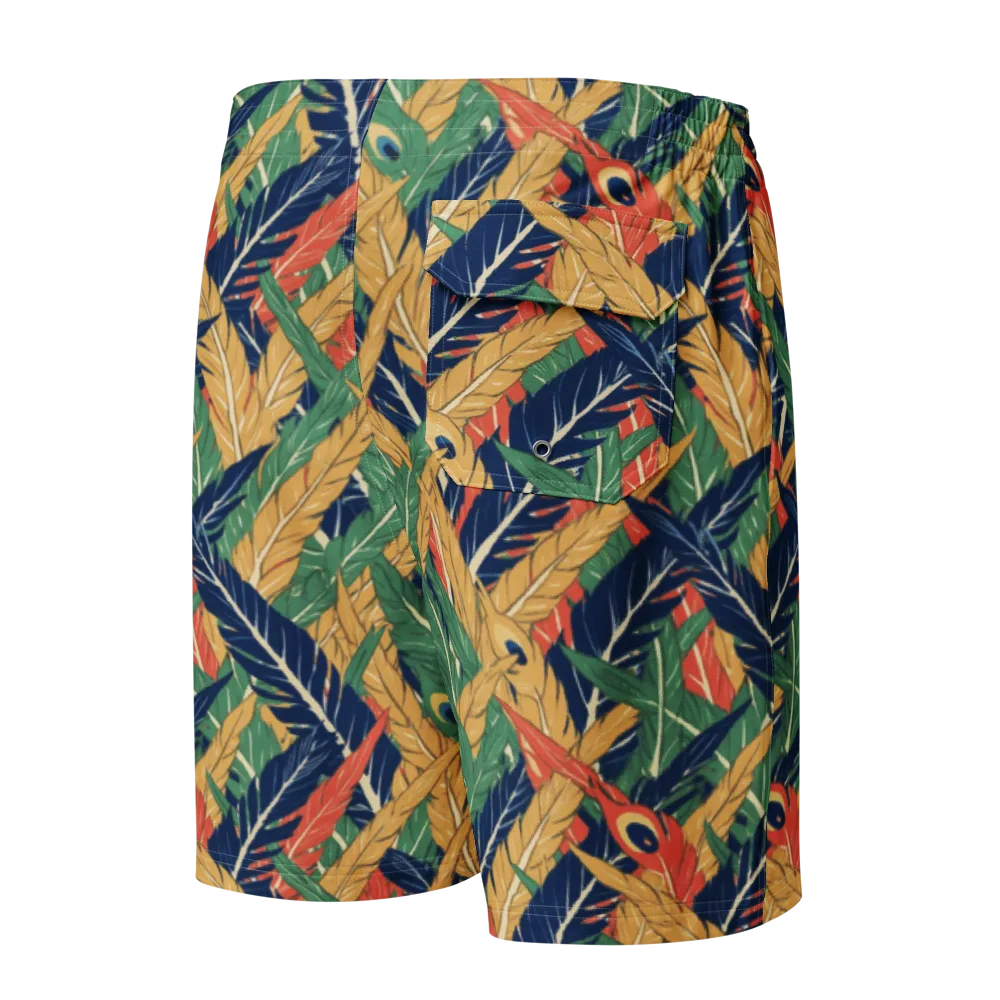 Plume Parade on Men's Board Shorts — Back