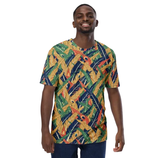Plume Parade on a Men's Crew Neck T-Shirt