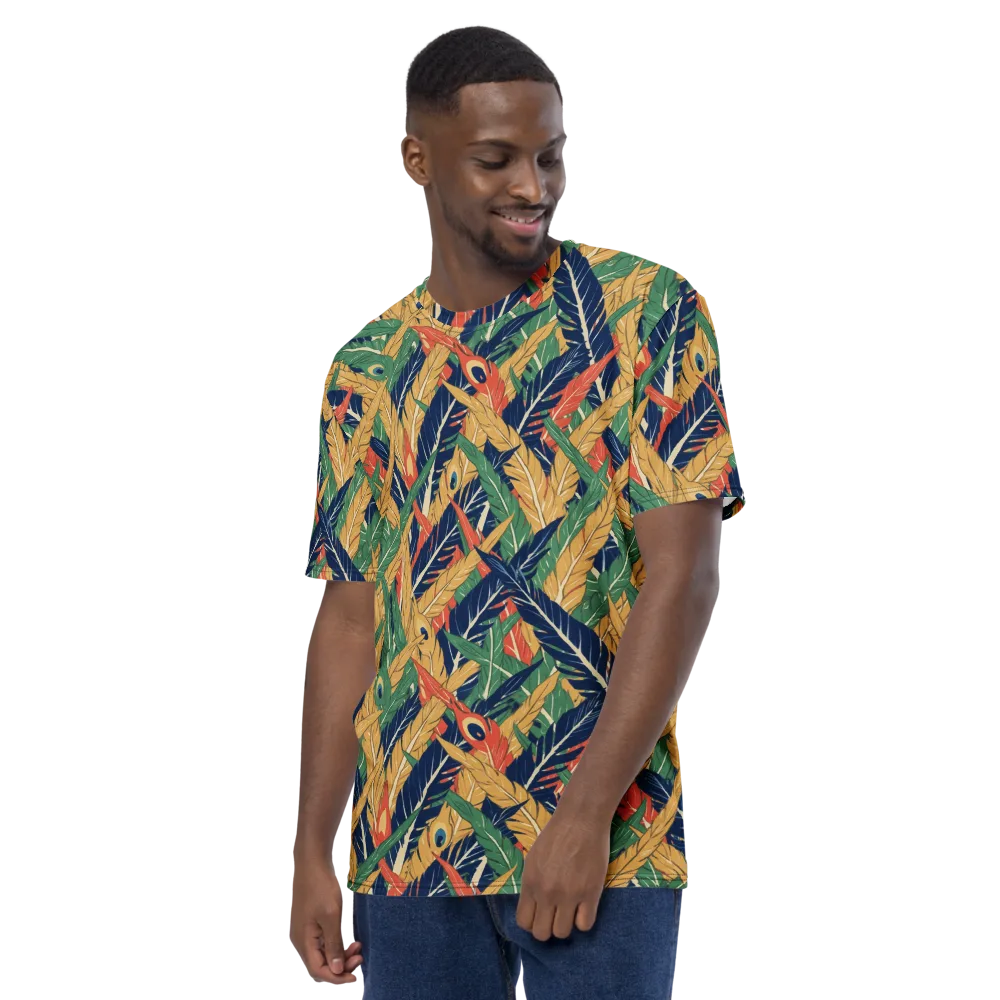 Plume Parade on Men's Crew Neck T-Shirt — Left