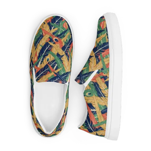 Plume Parade on a Men's Slip-On Canvas Shoes